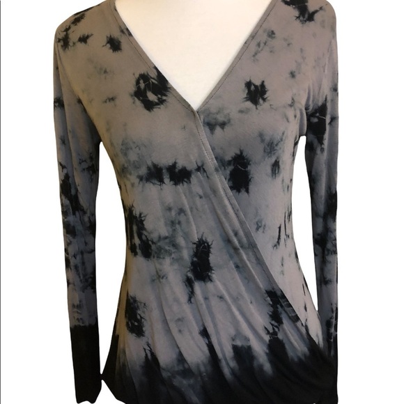Tie Dye Cross-front Top by Rock & Republic - Picture 1 of 11